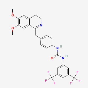 1-[3,5-Bis(trifluoromethyl)phenyl]-3-[4-[(6,7-dimethoxy-3,4-dihydroisoquinolin-1-yl)methyl]phenyl]urea
