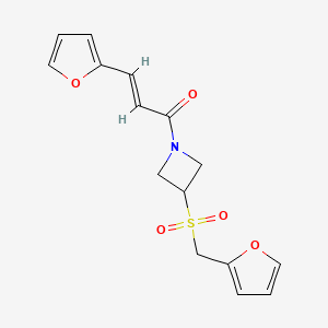 (E)-3-(furan-2-yl)-1-(3-((furan-2-ylmethyl)sulfonyl)azetidin-1-yl)prop-2-en-1-one