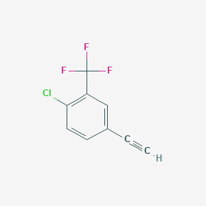 molecular formula C9H4ClF3 B2771680 1-Chloro-4-ethynyl-2-(trifluoromethyl)benzene CAS No. 273928-28-2