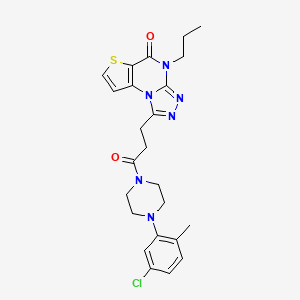 1-{3-[4-(5-chloro-2-methylphenyl)piperazin-1-yl]-3-oxopropyl}-4-propylthieno[2,3-e][1,2,4]triazolo[4,3-a]pyrimidin-5(4H)-one