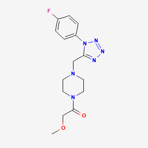 1-(4-((1-(4-fluorophenyl)-1H-tetrazol-5-yl)methyl)piperazin-1-yl)-2-methoxyethanone