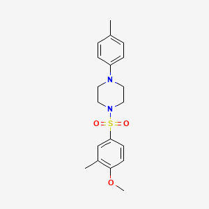 molecular formula C19H24N2O3S B2771687 1-[(4-Methoxy-3-methylphenyl)sulfonyl]-4-(4-methylphenyl)piperazine CAS No. 442666-09-3