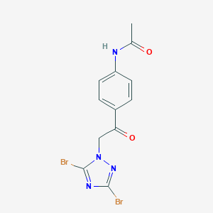 N-{4-[(3,5-dibromo-1H-1,2,4-triazol-1-yl)acetyl]phenyl}acetamide