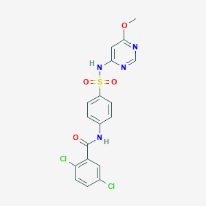 2,5-dichloro-N-(4-(N-(6-methoxypyrimidin-4-yl)sulfamoyl)phenyl)benzamide