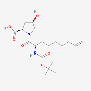 L-Proline, 1-[(2S)-2-[[(1,1-dimethylethoxy)carbonyl]amino]-1-oxo-8-nonen-1-yl]-4-hydroxy-, (4R)-