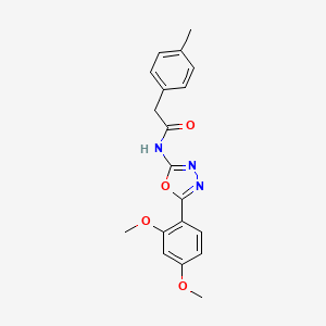 molecular formula C19H19N3O4 B2771708 N-(5-(2,4-dimethoxyphenyl)-1,3,4-oxadiazol-2-yl)-2-(p-tolyl)acetamide CAS No. 923379-77-5