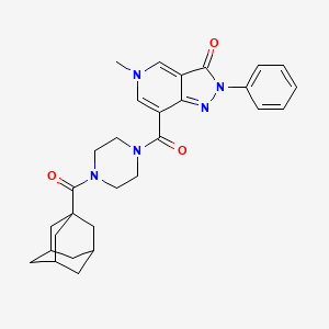 molecular formula C29H33N5O3 B2771709 7-[4-(金刚烷-1-甲酰)哌嗪-1-甲酰]-5-甲基-2-苯基-2H,3H,5H-嘧啶并[4,3-c]吡啶-3-酮 CAS No. 1021095-51-1