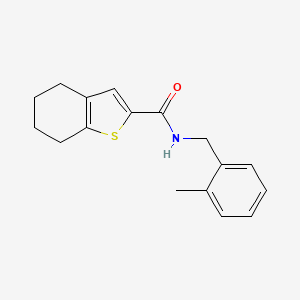 molecular formula C17H19NOS B2771710 N-[(2-methylphenyl)methyl]-4,5,6,7-tetrahydro-1-benzothiophene-2-carboxamide CAS No. 1001826-05-6