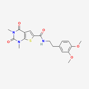 molecular formula C19H21N3O5S B2771716 N-[2-(3,4-二甲氧基苯基)乙基]-1,3-二甲基-2,4-二氧代-1,2,3,4-四氢噻吩并[2,3-d]嘧啶-6-羧酸酯 CAS No. 946335-67-7