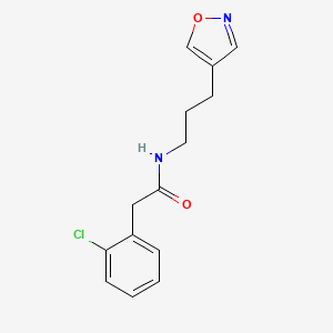 molecular formula C14H15ClN2O2 B2771728 2-(2-氯苯基)-N-(3-(异噁唑-4-基)丙基)乙酰胺 CAS No. 1903540-12-4