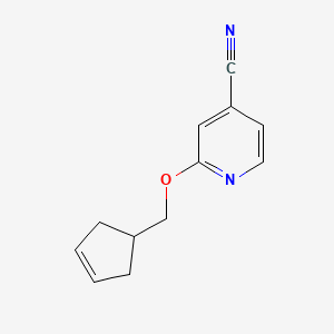 B2771733 2-[(Cyclopent-3-en-1-yl)methoxy]pyridine-4-carbonitrile CAS No. 2201954-46-1