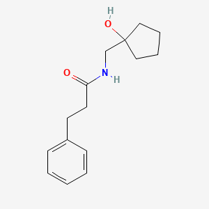 molecular formula C15H21NO2 B2771743 N-((1-hydroxycyclopentyl)methyl)-3-phenylpropanamide CAS No. 1216403-57-4