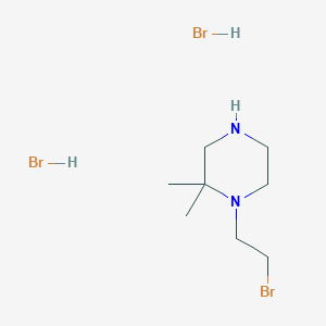 molecular formula C8H19Br3N2 B2771749 1-(2-Bromoethyl)-2,2-dimethylpiperazine;dihydrobromide CAS No. 2260937-78-6