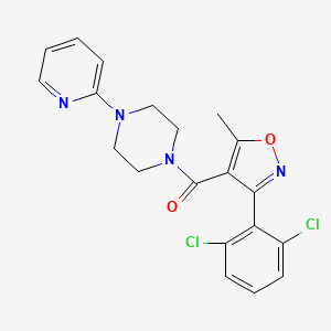 molecular formula C20H18Cl2N4O2 B2771753 3-(2,6-二氯苯基)-5-甲基异噁唑-4-基 4-(2-吡啶基)哌嗪基酮 CAS No. 332174-91-1