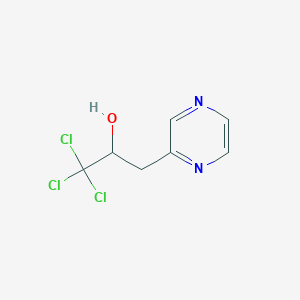 molecular formula C7H7Cl3N2O B2771755 1,1,1-Trichloro-3-pyrazin-2-ylpropan-2-ol CAS No. 62124-85-0