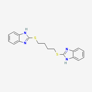 molecular formula C18H18N4S2 B2771757 1,4-bis((1H-benzo[d]imidazol-2-yl)thio)butane CAS No. 87245-68-9