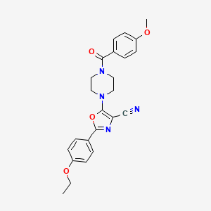 2-(4-ethoxyphenyl)-5-[4-(4-methoxybenzoyl)piperazin-1-yl]-1,3-oxazole-4-carbonitrile