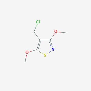 molecular formula C6H8ClNO2S B2771777 4-(氯甲基)-3,5-二甲氧基-1,2-噻唑 CAS No. 2155852-52-9