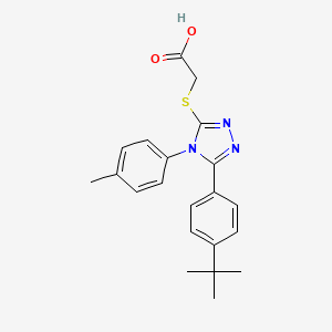 2-{[5-(4-tert-butylphenyl)-4-(4-methylphenyl)-4H-1,2,4-triazol-3-yl]sulfanyl}acetic acid