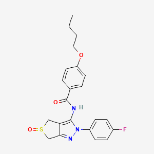 4-butoxy-N-[2-(4-fluorophenyl)-5-oxo-2H,4H,6H-5lambda4-thieno[3,4-c]pyrazol-3-yl]benzamide