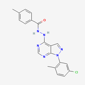 N'-[1-(5-chloro-2-methylphenyl)pyrazolo[3,4-d]pyrimidin-4-yl]-4-methylbenzohydrazide