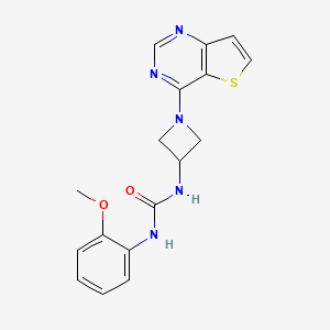 molecular formula C17H17N5O2S B2771815 1-(2-Methoxyphenyl)-3-(1-thieno[3,2-d]pyrimidin-4-ylazetidin-3-yl)urea CAS No. 2380176-26-9