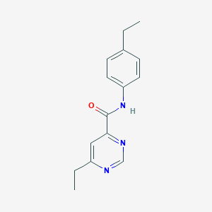 molecular formula C15H17N3O B2771848 6-Ethyl-N-(4-ethylphenyl)pyrimidine-4-carboxamide CAS No. 2415562-24-0