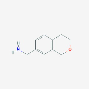 molecular formula C10H13NO B2771854 3,4-Dihydro-1H-2-benzopyran-7-ylmethanamine CAS No. 1520806-99-8