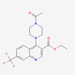 Ethyl 4-(4-acetylpiperazin-1-yl)-7-(trifluoromethyl)quinoline-3-carboxylate