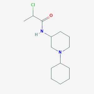molecular formula C14H25ClN2O B2771858 2-Chloro-N-(1-cyclohexylpiperidin-3-yl)propanamide CAS No. 2411315-42-7
