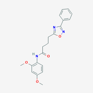 molecular formula C20H21N3O4 B277186 N-(2,4-dimethoxyphenyl)-4-(3-phenyl-1,2,4-oxadiazol-5-yl)butanamide 