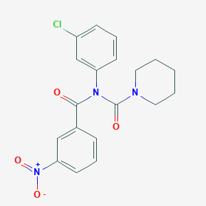 N-(3-chlorophenyl)-N-(3-nitrobenzoyl)piperidine-1-carboxamide