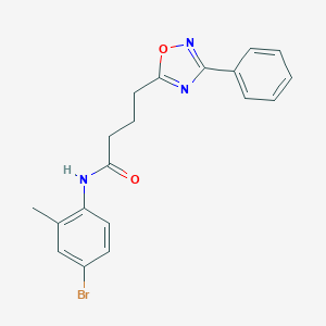 molecular formula C19H18BrN3O2 B277187 N-(4-bromo-2-methylphenyl)-4-(3-phenyl-1,2,4-oxadiazol-5-yl)butanamide 