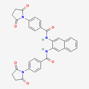B2771899 4-(2,5-dioxopyrrolidin-1-yl)-N-[3-[[4-(2,5-dioxopyrrolidin-1-yl)benzoyl]amino]naphthalen-2-yl]benzamide CAS No. 313405-94-6
