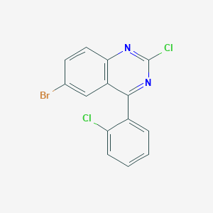 molecular formula C14H7BrCl2N2 B2771905 6-溴-2-氯-4-(2-氯苯基)喹唑啉 CAS No. 328539-43-1