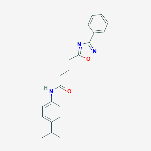 molecular formula C21H23N3O2 B277191 N-(4-isopropylphenyl)-4-(3-phenyl-1,2,4-oxadiazol-5-yl)butanamide 