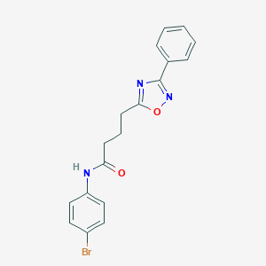 molecular formula C18H16BrN3O2 B277192 N-(4-bromophenyl)-4-(3-phenyl-1,2,4-oxadiazol-5-yl)butanamide 