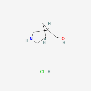 molecular formula C6H12ClNO B2771925 Endo-3-azabicyclo[3.1.1]heptan-6-ol hydrochloride CAS No. 2355191-38-5