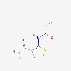 molecular formula C9H12N2O2S B2771926 2-(Butanoylamino)thiophene-3-carboxamide CAS No. 896680-70-9