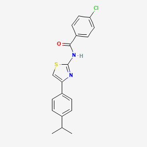4-chloro-N-(4-(4-isopropylphenyl)thiazol-2-yl)benzamide