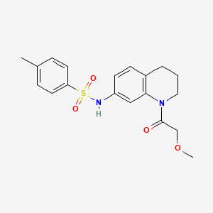 molecular formula C19H22N2O4S B2771934 N-(1-(2-methoxyacetyl)-1,2,3,4-tetrahydroquinolin-7-yl)-4-methylbenzenesulfonamide CAS No. 1105221-90-6