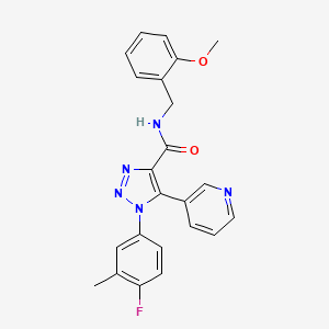 molecular formula C23H20FN5O2 B2771935 2-(4-{2-[4-(2,5-Dimethylphenyl)piperazin-1-yl]-2-oxoethoxy}phenyl)quinoxaline CAS No. 1251667-78-3