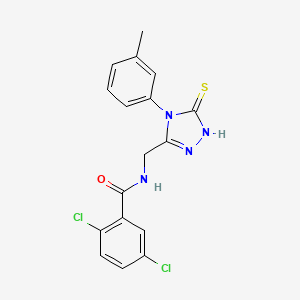 2,5-dichloro-N-((5-thioxo-4-(m-tolyl)-4,5-dihydro-1H-1,2,4-triazol-3-yl)methyl)benzamide
