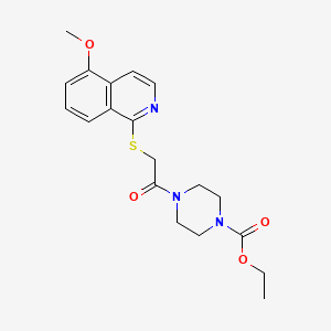 Ethyl 4-(2-((5-methoxyisoquinolin-1-yl)thio)acetyl)piperazine-1-carboxylate
