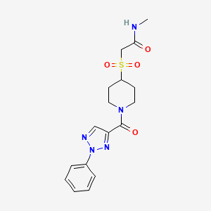 N-methyl-2-((1-(2-phenyl-2H-1,2,3-triazole-4-carbonyl)piperidin-4-yl)sulfonyl)acetamide