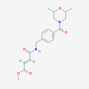 Methyl (E)-4-[[4-(2,6-dimethylmorpholine-4-carbonyl)phenyl]methylamino]-4-oxobut-2-enoate