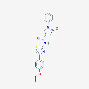 molecular formula C23H23N3O3S B277195 N-[4-(4-ethoxyphenyl)-1,3-thiazol-2-yl]-1-(4-methylphenyl)-5-oxopyrrolidine-3-carboxamide 