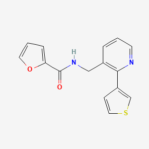 molecular formula C15H12N2O2S B2771956 N-((2-(thiophen-3-yl)pyridin-3-yl)methyl)furan-2-carboxamide CAS No. 2034247-70-4