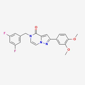 molecular formula C21H17F2N3O3 B2771960 5-(3,5-二氟苄基)-2-(3,4-二甲氧基苯基)吡唑并[1,5-a]吡嗪-4(5H)-酮 CAS No. 1326876-77-0