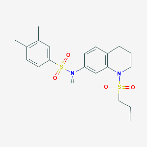 3,4-dimethyl-N-(1-(propylsulfonyl)-1,2,3,4-tetrahydroquinolin-7-yl)benzenesulfonamide